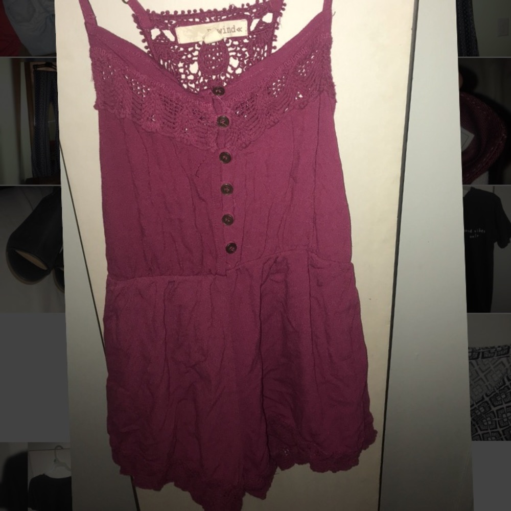 burgundy romper!